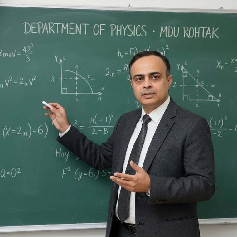 Prof. Rajesh Punia teaching in the Department of Physics, MDU Rohtak